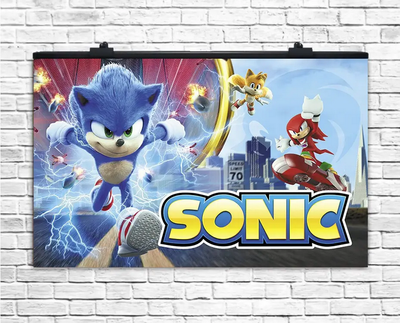 Плакат для праздника "Соник / SONIC" , 75х120 см