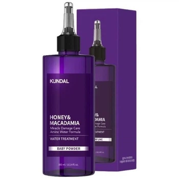 Маска-филлер для волос с ароматом детской присыпки KUNDAL Honey & Macadamia Miracle Damage Care Water Treatment Baby Powder 300 мл