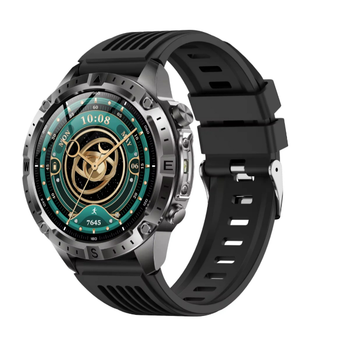 Чоловічий смарт-годинник чорний спортивний Amoled Bluetooth 5.0 два ремінці Uwatch Smart Titan 2 (408394)