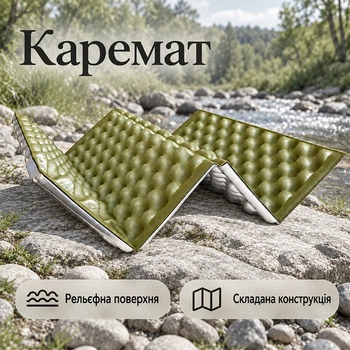 Туристичний складаний килимок сидіння Lesko GC004 40*30*1,8 см Army Green каремат для кемпінгу