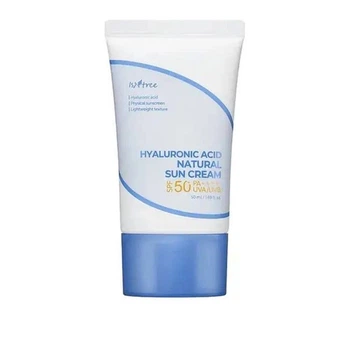 Минеральный солнцезащитный крем для лица Isntree Hyaluronic Acid Natural Sun Cream 50 мл