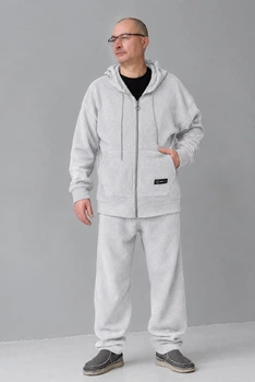 Спортивный мужской зимний костюм Olis-style Теди 68 Светло-серый (ROZ660106261)