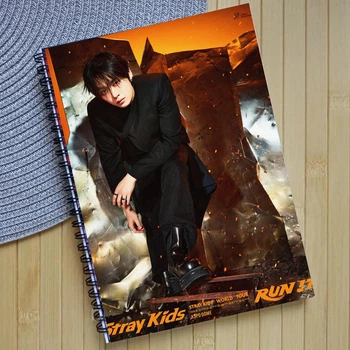 Блокнот Лі Ноу Lee Know Stray Kids RUN IT на пружині (39004)