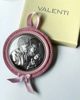 Икона Святая Семья музыкальная для девочки (Ø11 см) Valenti 10563 2RA