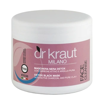 Черная маска Detox с активным углеродом и очищающей глиной Dr.Kraut 500 мл