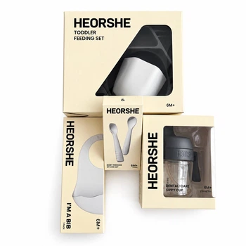 Подарочный набор для кормления HEORSHE Toddler Gray
