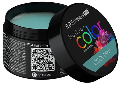 Żel budujący do paznokci Excellent Pro Builder Color With Thixotropy Cool Mint 15 g (5903900443609)