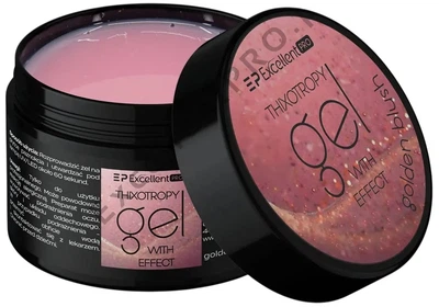 Żel budujący do paznokci Excellent Pro Thixotropy With Effect Golden Blus 15 g (5903900437844)