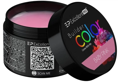 Żel budujący do paznokci Excellent Pro Builder Color With Thixotropy Pastel Baby Pink 15 g (5903900443586)