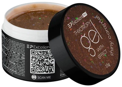 Żel budujący do paznokci Excellent Pro Thixotropy With Effect Shiny Caramel 15 g (5903900445535)