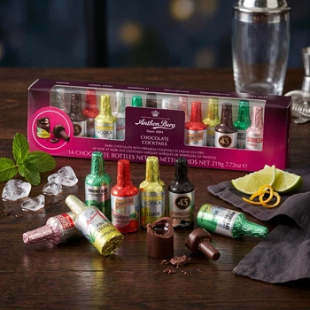 Набір шоколадних цукерок Anthon Berg Chocolate Cocktails 14 пляшечок з алкогольними коктейлями 219 г