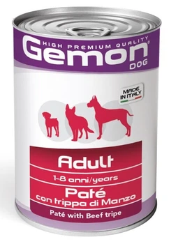 Корм для собак Gemon Dog Wet Adult Paté Beef Tripe консерви для з яловичим рубцем паштет 400г х 6шт