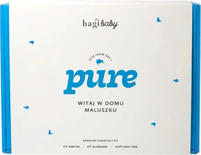 Набор косметики для детей Hagi Baby Pure Крем под подгузник 75 мл + Крем для тела 75 мл + Гель для тела и волос 300 мл + Эмолент для купания 200 мл (5904006381109)