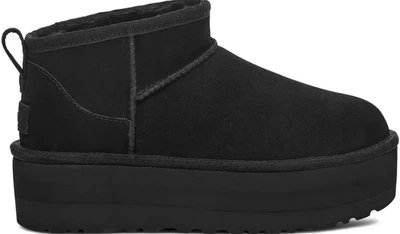 Угги зимние черные UGG Classic Ultra Mini Platform Black 38р - 24см 1135092-BLK