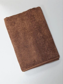 Полотенце махровое банное Parisa Home Flat 70*140 Коричневое