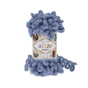 Пряжа для в'язання Alize "Puffy" Колір 374 джинсовий