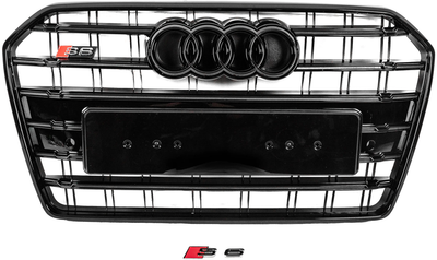 Передня чорна решітка радіатора S-Style для Audi A6 C7 2011-2017 рр