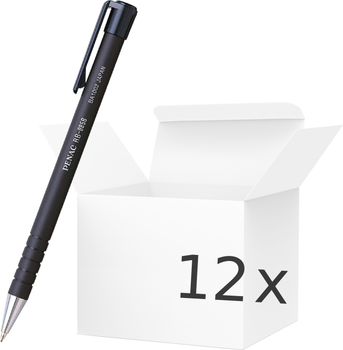 Zestaw długopisów olejowych Penac RB085 Automatyczne 1 mm Czarne 12 szt (ZES4536111009770)