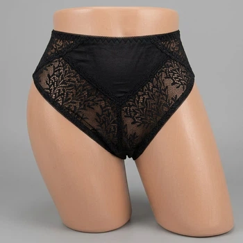 Ажурные трусики 3XL черные Biweier 1701