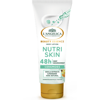 Лосьон для тела L'Angelica Beauty Essence Nutri Skin с керамидами, ванилью и мандарином, питание до 48 ч