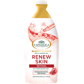 Гель для ванны и душа L'Angelica Beauty Essence Renew Skin с ретинолом и экстрактом граната 500 мл