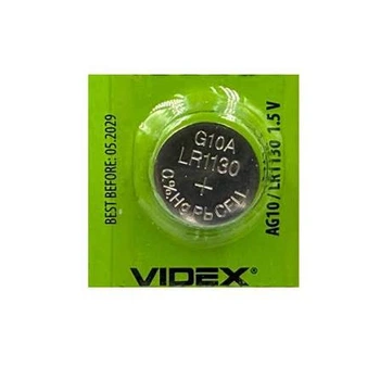 Батарейка годинникова Videx AG10/LR1130 1 шт