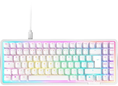 Проводная игровая клавиатура NZXT Function Elite MiniTKL Magnetic Gaming Keyboard, RGB, 8K, Rapid Trigger, UK ISO, White Белая