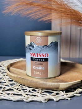 Кава натуральна мелена Swisso Kaffee Crema у металевій банці 250 г