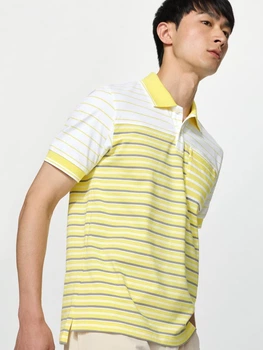 Поло длинное мужское Uniqlo 172988054 XL Желтое (1162936197)