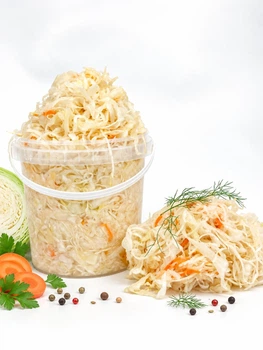 Капуста квашеная бочковая традиционная 1 л (без сахара и консервантов)