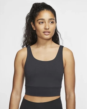 Спортивний топ жіночий Nike Yoga Luxe Crop Tank M Чорний CV0576-010