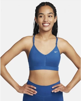 Спортивний топ жіночий Nike Padded V-Neck Sports Bra Blue XS Синій CZ4456-477