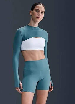 Спортивний топ жіночий Nike Zenvy Turquoise M Бірюзовий HJ1861-006