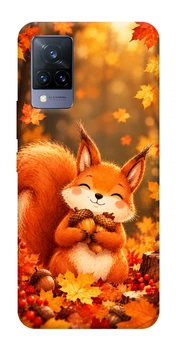 Чохол для Vivo V21 з принтом Осіннє білченя