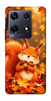 Чехол для Infinix Note 30 Pro NFC с принтом Осіннє білченя