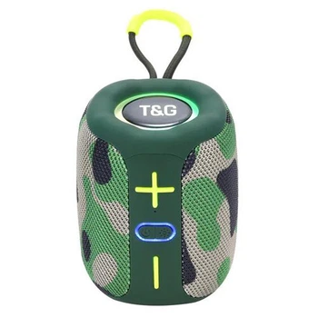 Портативная беспроводная колонка T&G TG658 10 Вт с Bluetooth, RGB подсветкой, FM-радио, TWS, спикерфоном, AUX и USB Camouflage (1200 mAh)