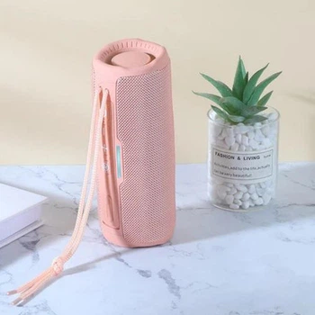 Портативная беспроводная Bluetooth-колонка T&G TG365 Pink 10 Вт с FM-радио, TWS, спикерфоном, AUX, USB и кардридером (1200 mAh)