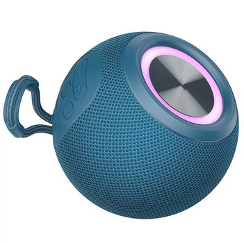 Портативная акустика Bluetooth T&G TG337 5 Вт с FM-радио, RGB подсветкой, AUX, USB, TF и громкой связью (1200 mAh) Blue