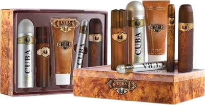 Zestaw męski Cuba Gold Woda toaletowa 100 ml + Woda toaletowa 35 ml + Miniaturka Woda perfumowana 15 ml + Spray do ciała 200 ml + Żel pod prysznic 200 ml + Balsam po goleniu 100 ml (5425017736103)