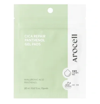 Тонер-педи для заспокоєння і відновлення шкіри з центелою азійською і пантенолом Arocell Cica Repair Panthenol Pads, 10 мл