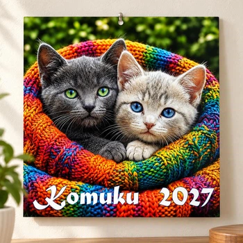 Перекидной настенный Календарь 30х31 см 2027 Котики-04