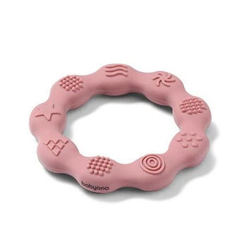 Прорезыватель для зубов силиконовый Кольцо Ring с рождения BabyOno 825/02 розовый