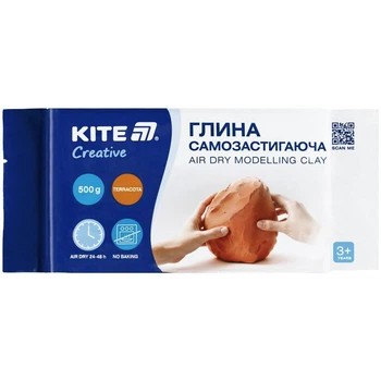TDOffice: Глина самозастигаюча теракотова 500 грам Kite Creative K-291-1, 76638