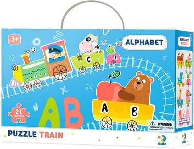 Пазл DoDo Англійський алфавіт Паровозик 21 елемент (300251) (4820198241834)