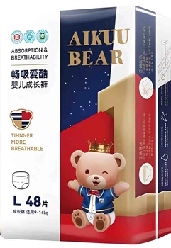 Подгузники-трусики AIKUUBEAR L (8-11 кг), 96 шт (2 x 48)