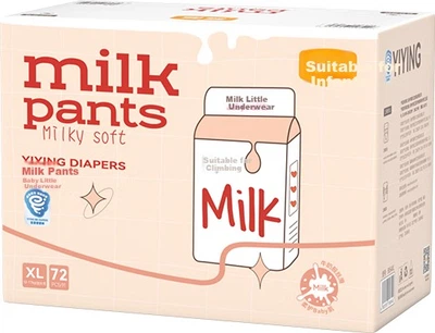 Подгузники-трусики Yiying Milk XL (11.5-13.5 кг), 72 шт