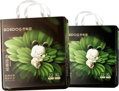 Подгузники BOBDOG Miracle Luxury XL (11.5-14 кг), 44 шт (2 x 22)
