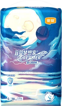 Подгузники Yiying New Dreamer S (3-4.5 кг), 58 шт
