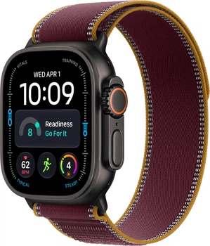 Смарт-годинник Apple Watch Ultra 4 GPS + Cellular 49mm Black Titanium Case with Burgundy Trail Loop - M/L (MJC44)