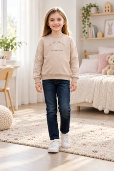 Кофта Glamour з метеликами Kiddo бежевий 122 см